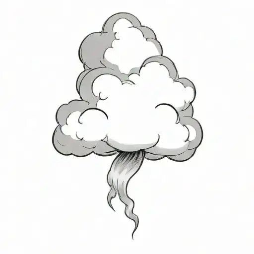 Filler Clouds and Smoke tattoo design idea