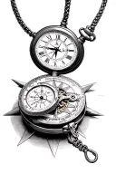 Cromer compass pocket watch tattoo design idea