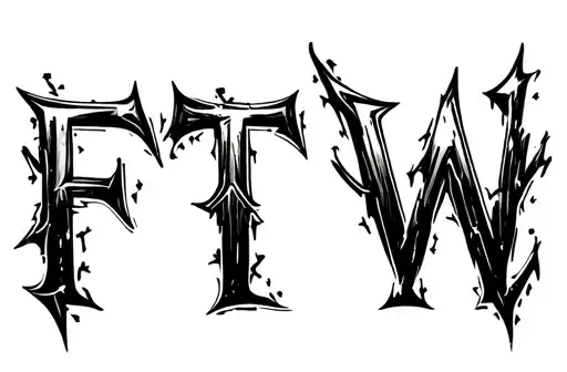 "FTW" tattoo design idea