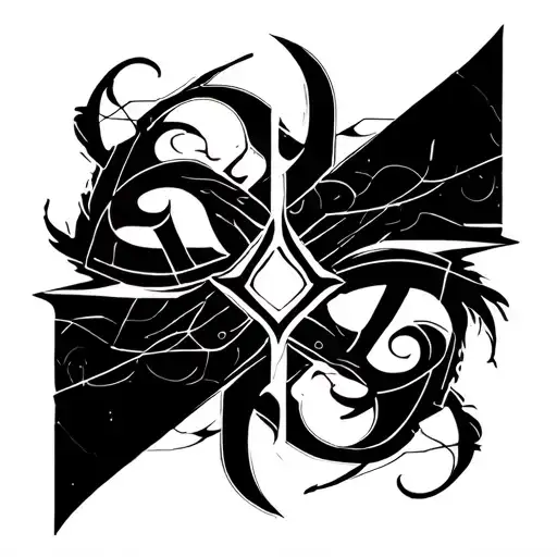 cyber sigil tattoo tattoo design idea