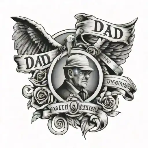Dad Memorial construction themed tattoo tattoo design idea