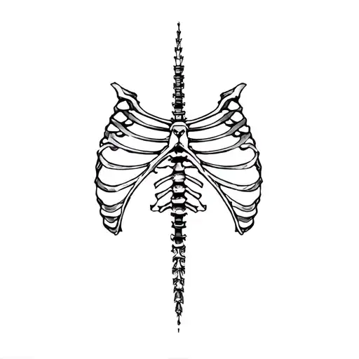 susanoo ribs bones tattoo design idea