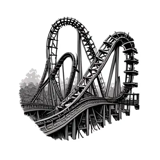 Roller Coaster tattoo design idea