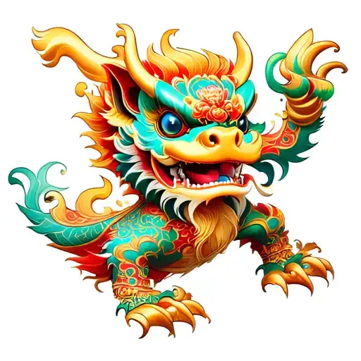 lucky pixiu full sleeve colour tattoo tattoo design idea