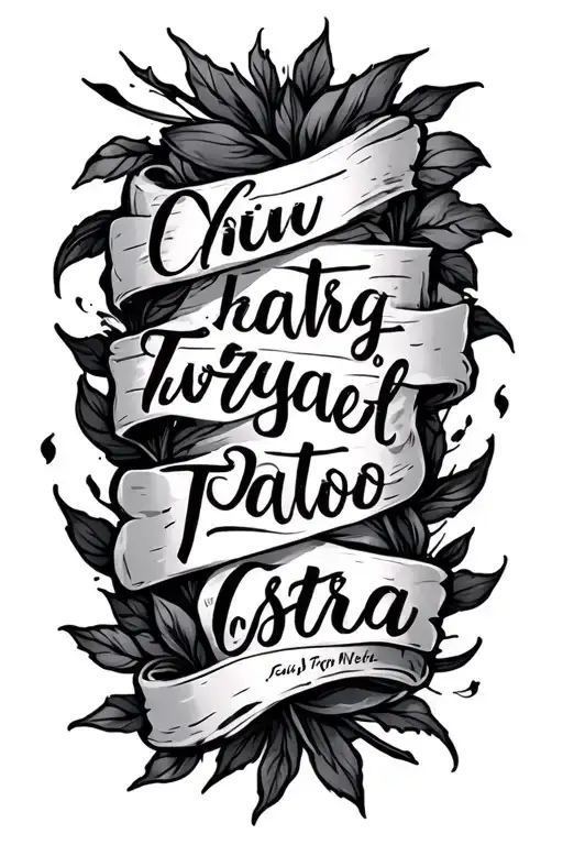 Biblical Scripture writing tattoo design idea