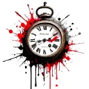 an old clock appears to be fading away tattoo design idea