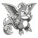 piplup and infernape tattoo design idea