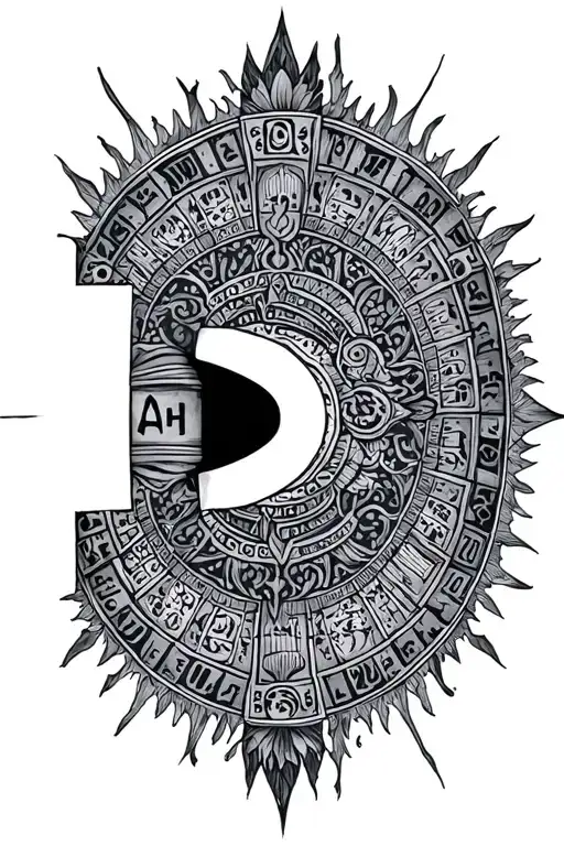 maya calendar tattoo design idea