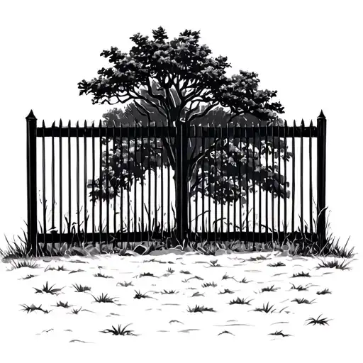 Fence tattoo design idea
