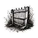 Fence tattoo design idea