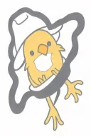 baby chick wearing cowboy hat wrapped loosely tattoo design idea