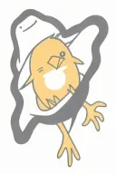 baby chick wearing cowboy hat wrapped loosely tattoo design idea