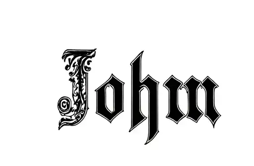 "JOHN" tattoo design idea