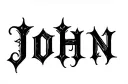 "JOHN" tattoo design idea