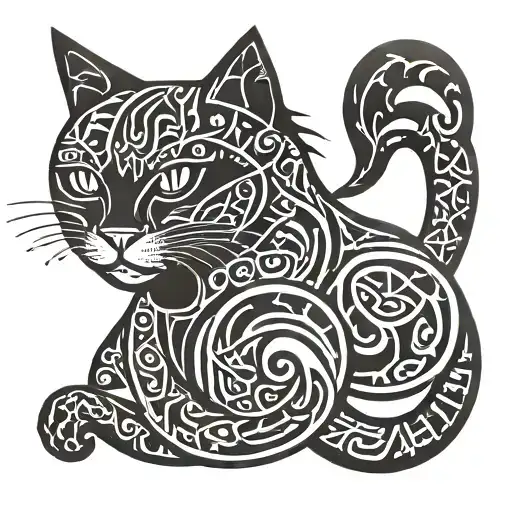 cat hand holding number 2015 tattoo design idea