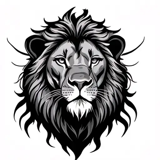 fine line tattoo lion tattoo design idea