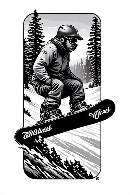 snowboarding and outdoor memorial tattoos inspired tattoo design idea