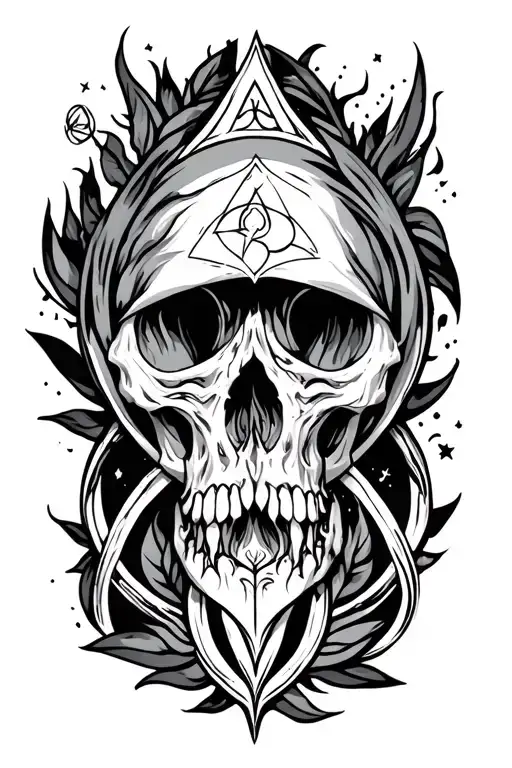 Wiccan pagan symbols tattoo design idea