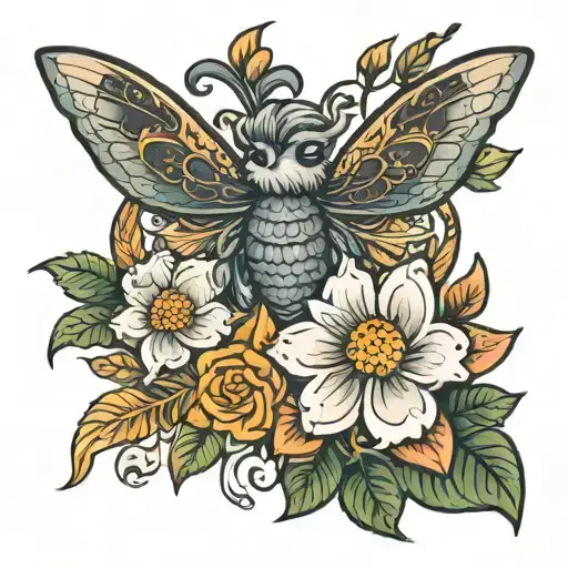 Name: Florinda with flower incorporated in the spelling  tattoo design idea