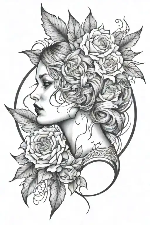 mind  and perseverance incorporated into the design female tattoo design idea