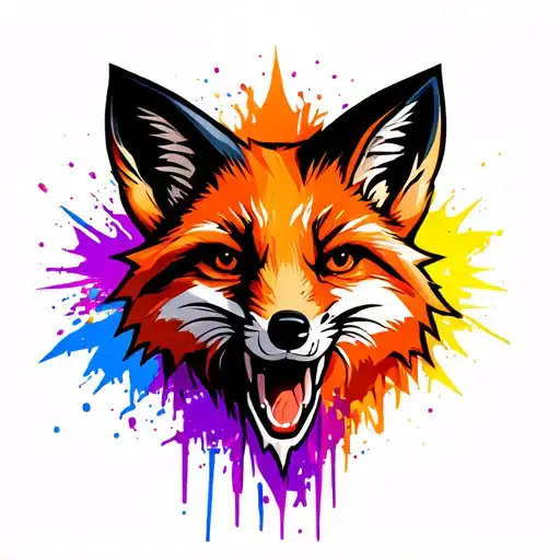 Fox Face tattoo design idea