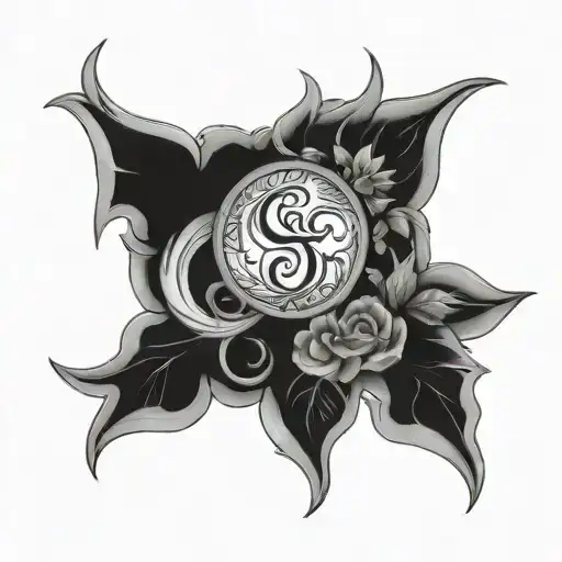 geminis and virgo zodiac sign tattoo design idea