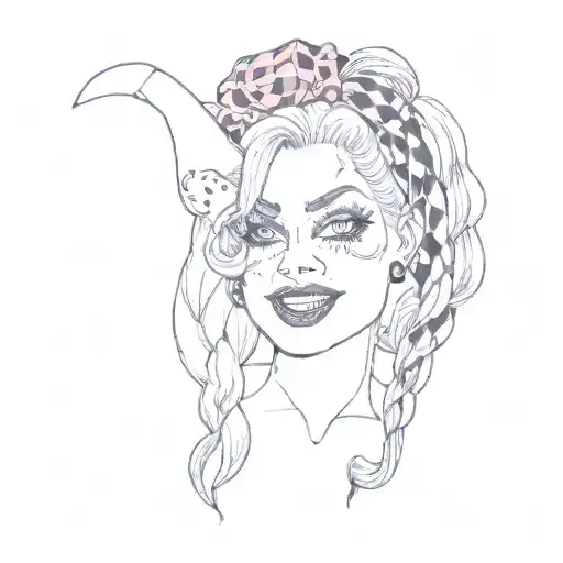 harley quinn tattoo design idea