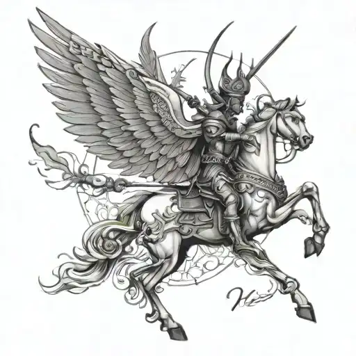 war in heaven tattoo design idea