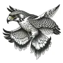falcon diving tattoo design idea