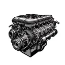 V8 Engine tattoo design idea