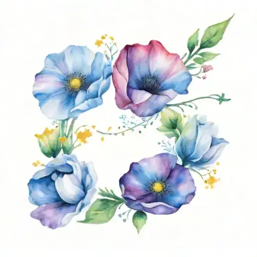 3 poppies, 3:45, 4 arrows, af bracelet of stars tattoo design idea