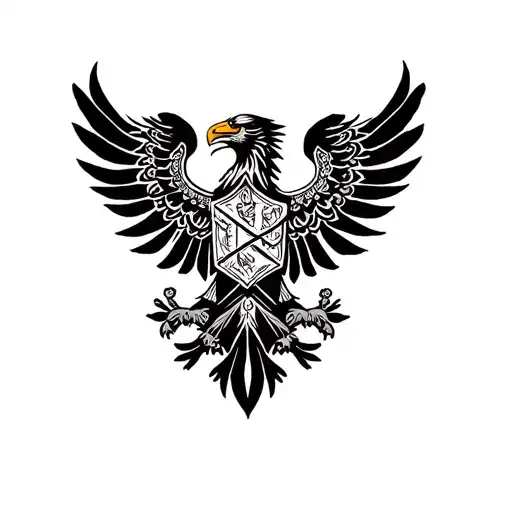 A tattoo of a double-headed eagle, representing loyalty and Albania tattoo design idea