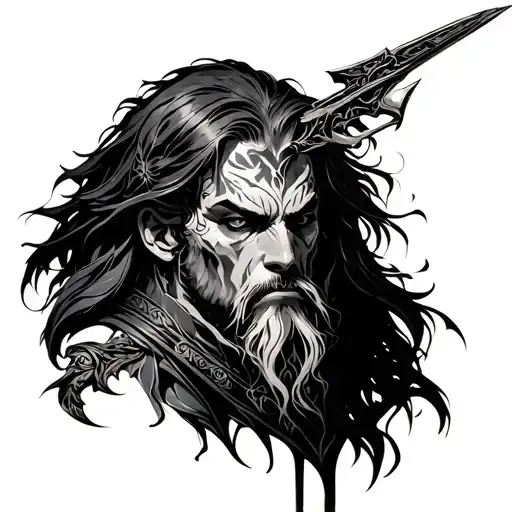 Beru Solo Leveling tattoo design idea