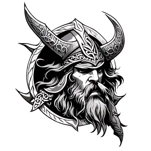 Celtic maori totem viking warrior sleeve tattoo design idea