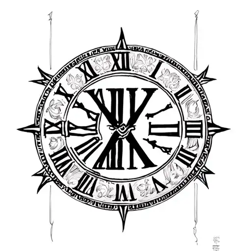 roman numerals 11 11 11 tattoo design idea