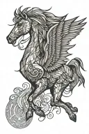 Pegasus Crest tattoo design idea