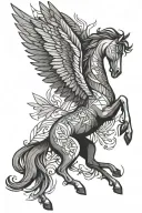 Pegasus Crest tattoo design idea
