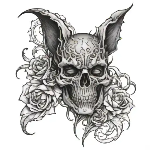 dark baddie vibes tattoo design idea