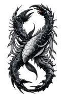 Scorpio and Pisces tattoo design idea