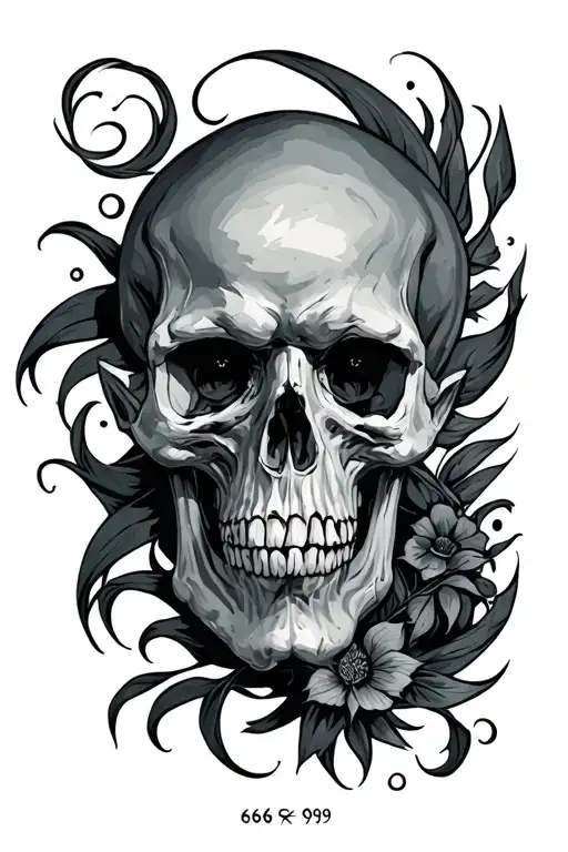 666 and 999 tattoo design idea