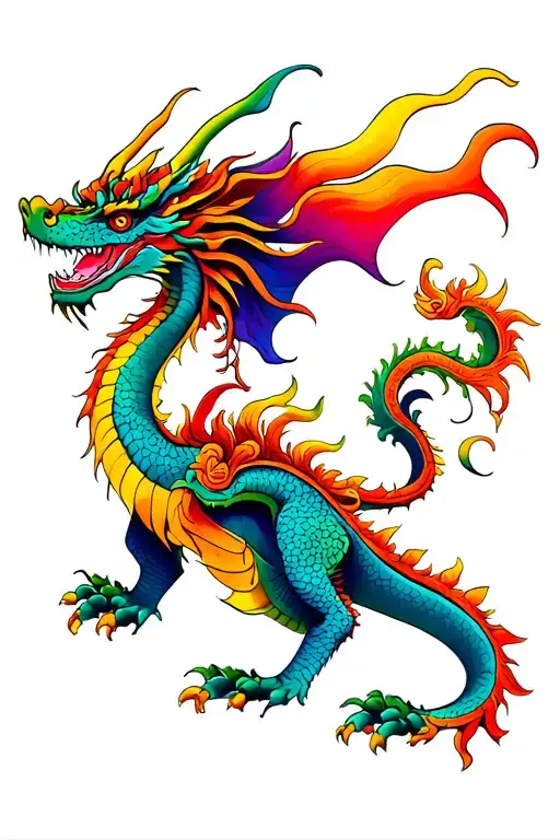 Mexican Dragon tattoo design idea