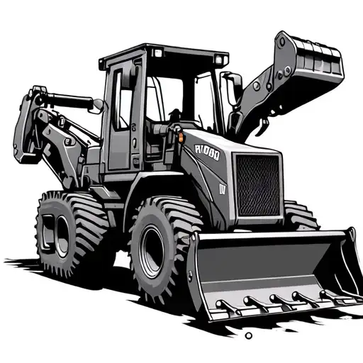 heavy equipment  tattoo design idea