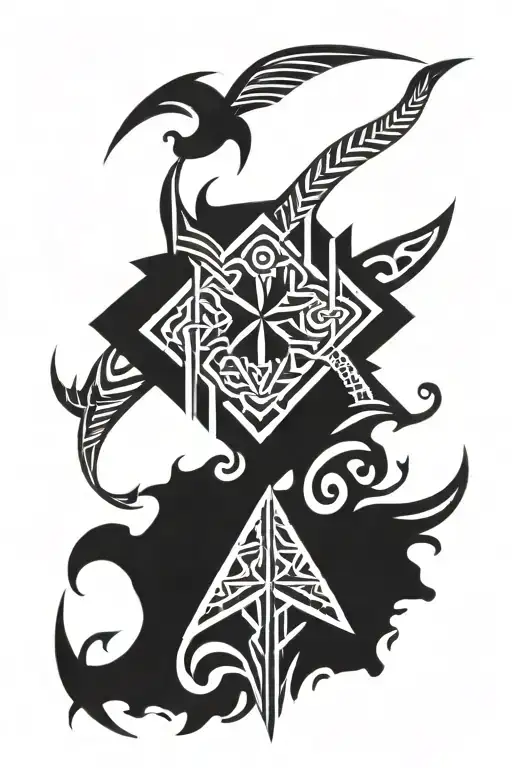 brother sister matching tattoo design idea