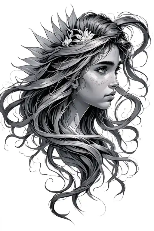 tangled the movie sun tattoo design idea