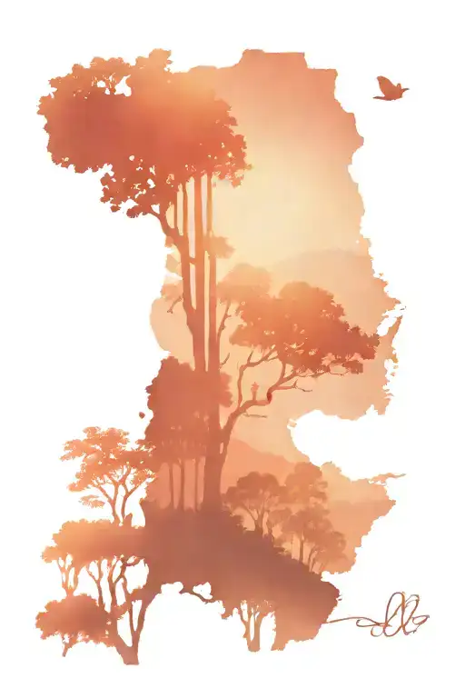 Alabama wilderness scene inspired tattoo design idea