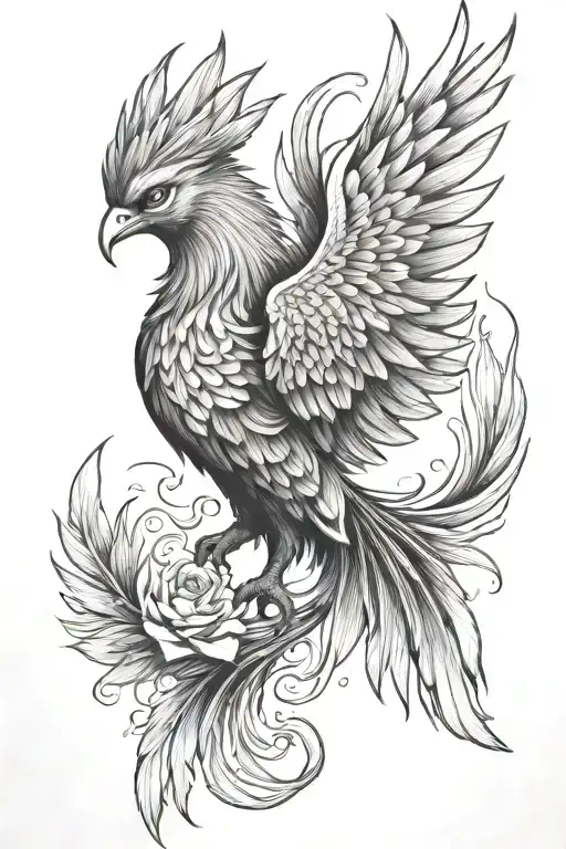 Phoenix, self-love tattoo design idea