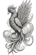 Phoenix, self-love tattoo design idea