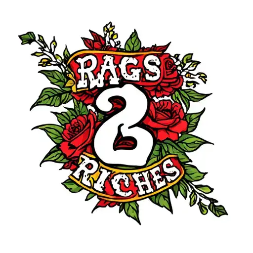 RAGS 2 RICHES tattoo design idea