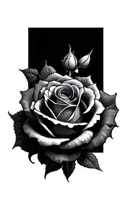 rose tattoo design idea