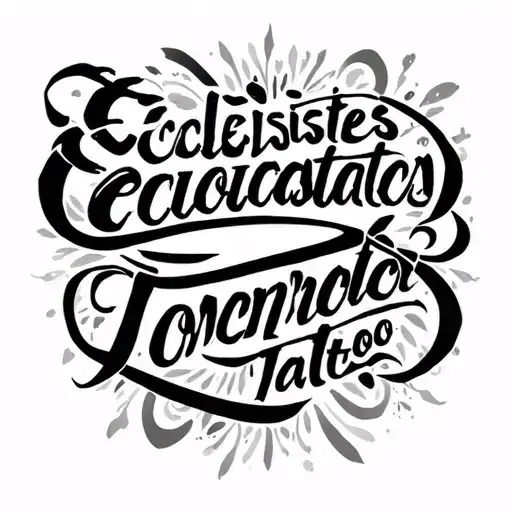 "Ecclesiastes 1:18" cursive writing tattoo design idea